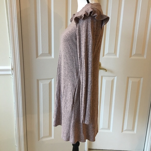 Bcx ruffle stretchy flare sweater dress blush pink - Picture 2 of 8